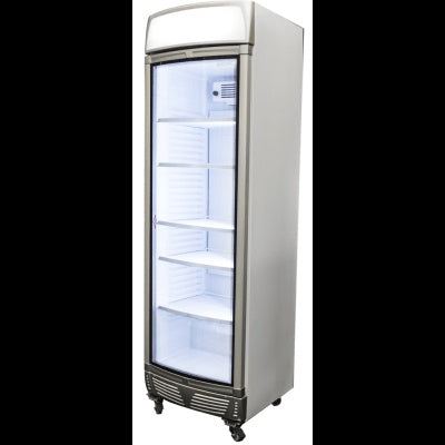 Bromic GM0400LC LED Curved Glass Door Display Chiller w/Lightbox - 380 Litre - GM0400LC LED Mattys