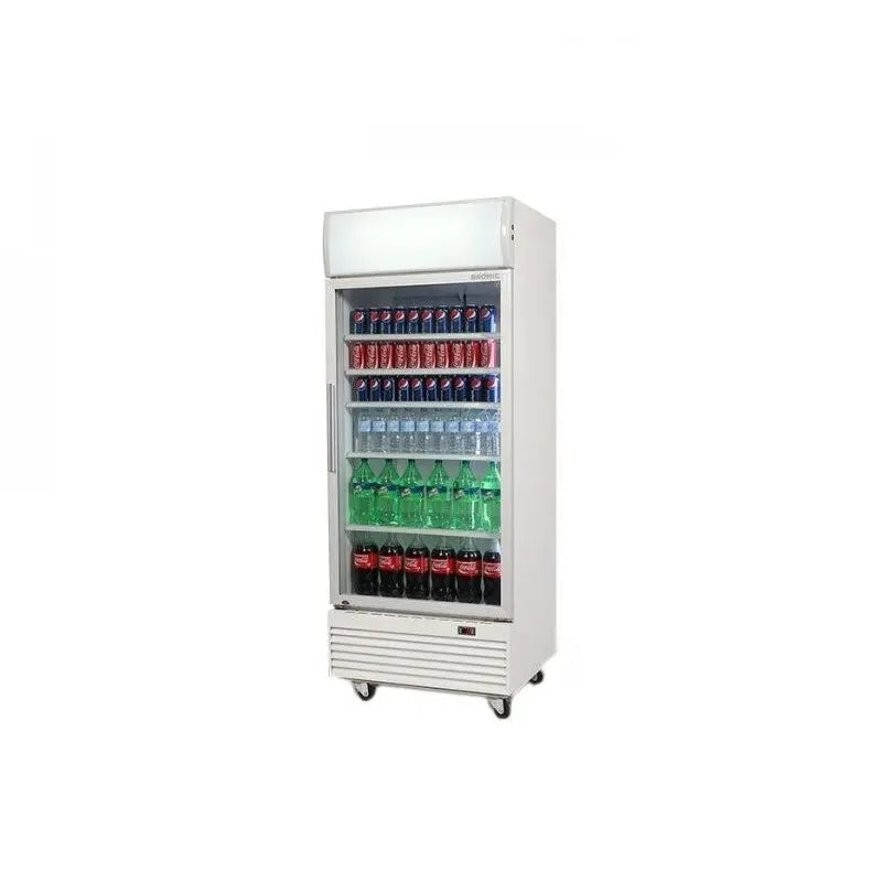 Bromic GM0660LW LED ECO Flat Glass Door 660L Upright Display Chiller w/ Lightbox Mattys