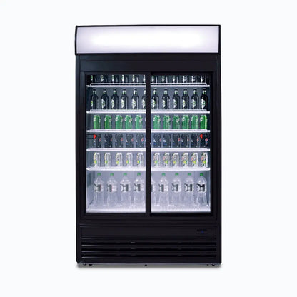 Bromic GM0980LS LED Black Upright Display Fridge with Lightbox - 945 Litre Mattys