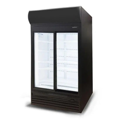 Bromic GM0980LS LED Black Upright Display Fridge with Lightbox - 945 Litre Mattys