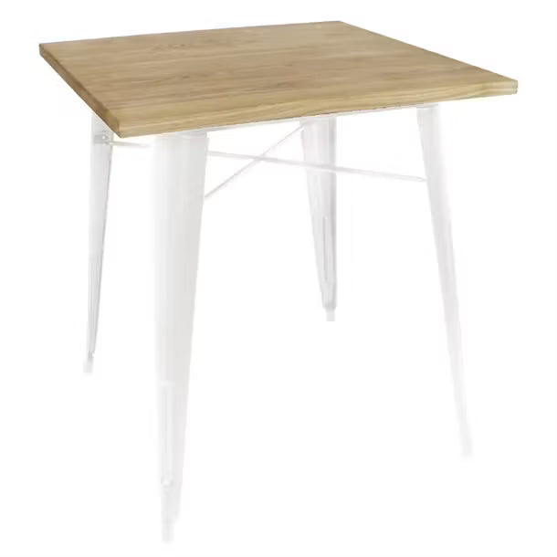 Shelving Bolero Bistro Metal Square Table White with Wooden 700mm - GM633 Bolero