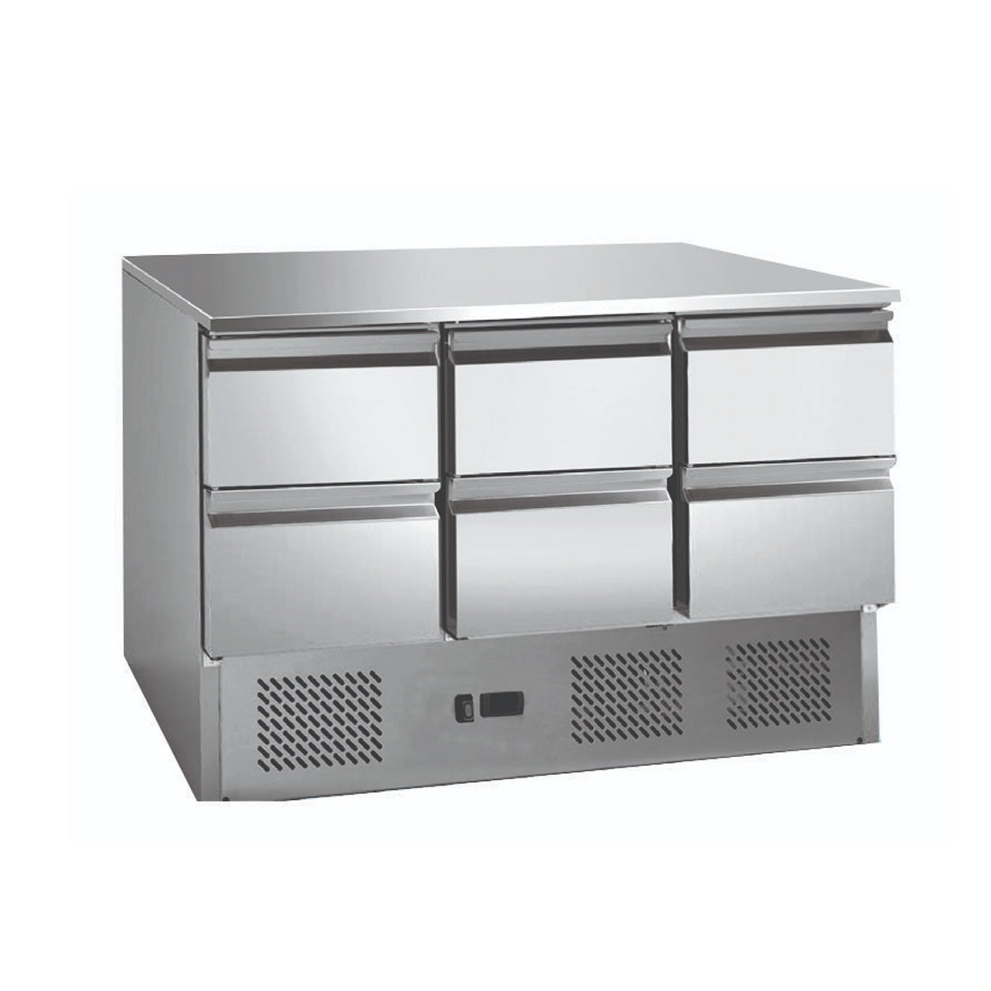 6 drawers S/S Compact Workbench Fridge - GNS1300-6D Thermaster