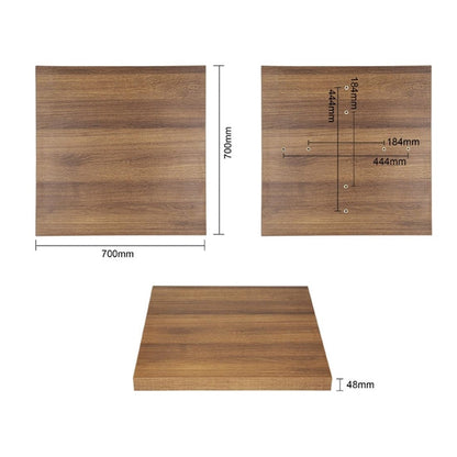 Shelving Bolero Pre-drilled Square Table Rustic Oak 700mm - GR330 Bolero