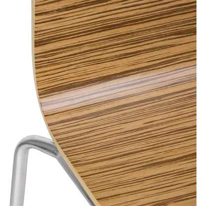 Shelving Bolero Square Back Side Chair Zebrano (Pack of 4) - GR344 Bolero