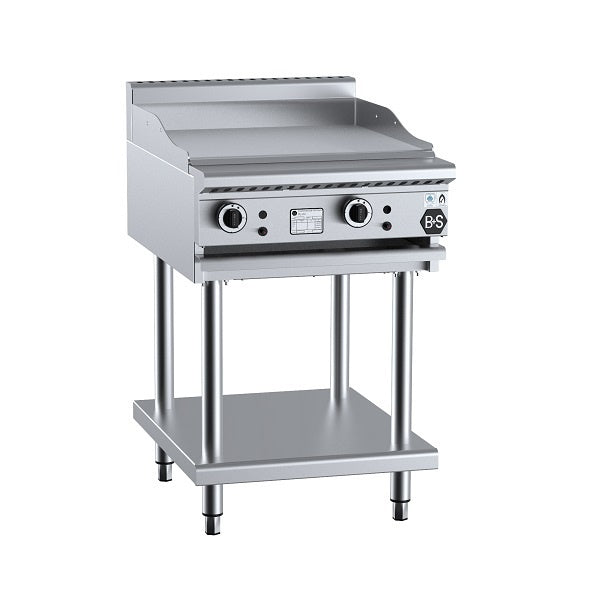 B+S Black GRP-6 Gas Grill Plate 600mm on Leg Stand Mattys