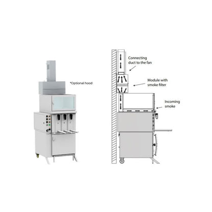 Gresilva Electric 3 Module Vertical Grill with Auto-Feed waterbath - GV3 Mattys
