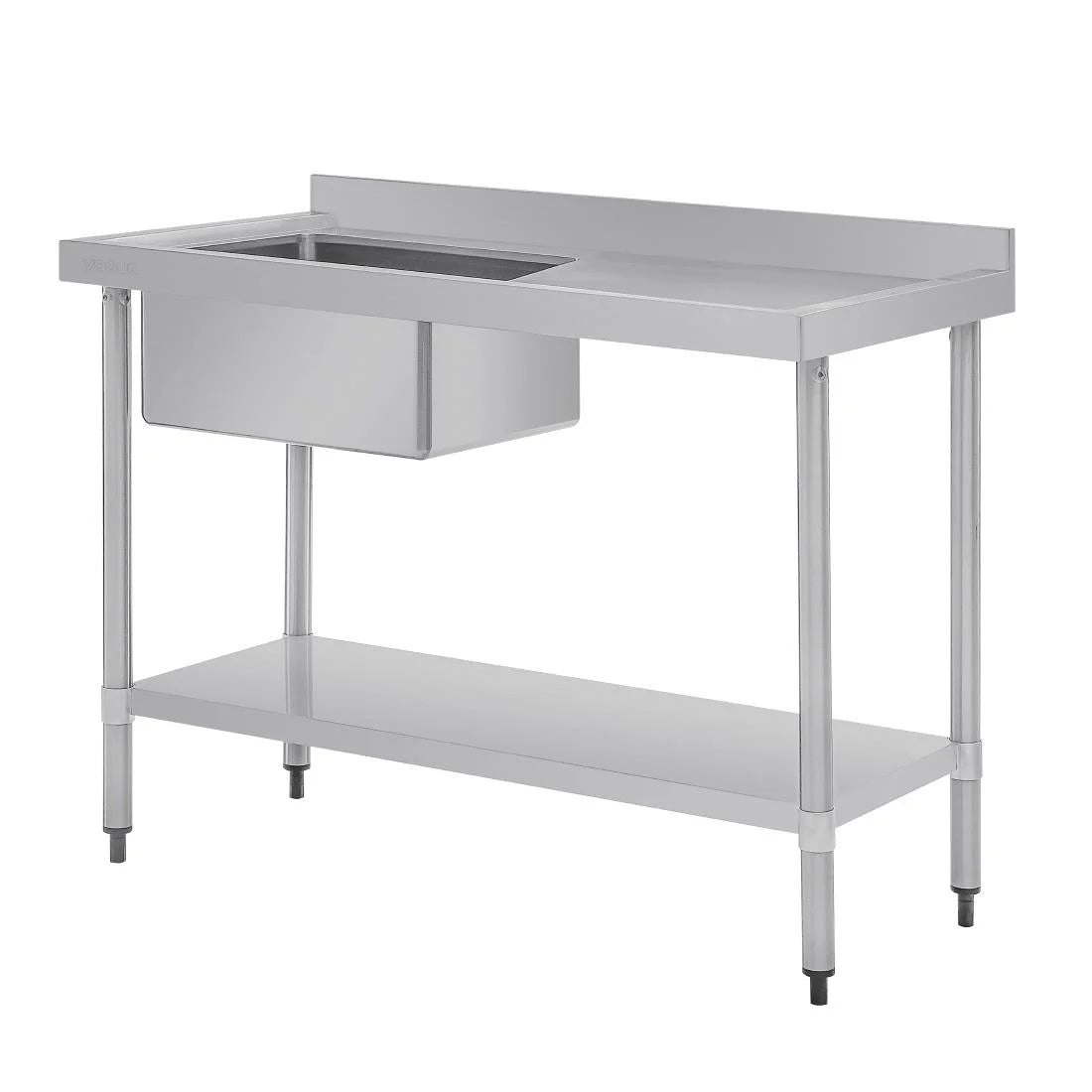Vogue Single Bowl Sink R/H Drainer - 1200mm 90mm Drain HC903 Mattys