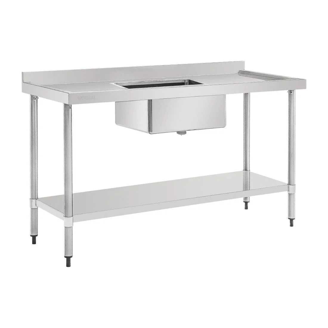 Vogue Single Bowl Sink Double Drainer - 1500mm 90mm Drain HC906 Mattys