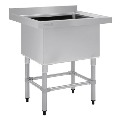 Vogue St/St Deep Pot Sink - 770mm (w) x 600mm (d) 90mm Drain HC910 Mattys