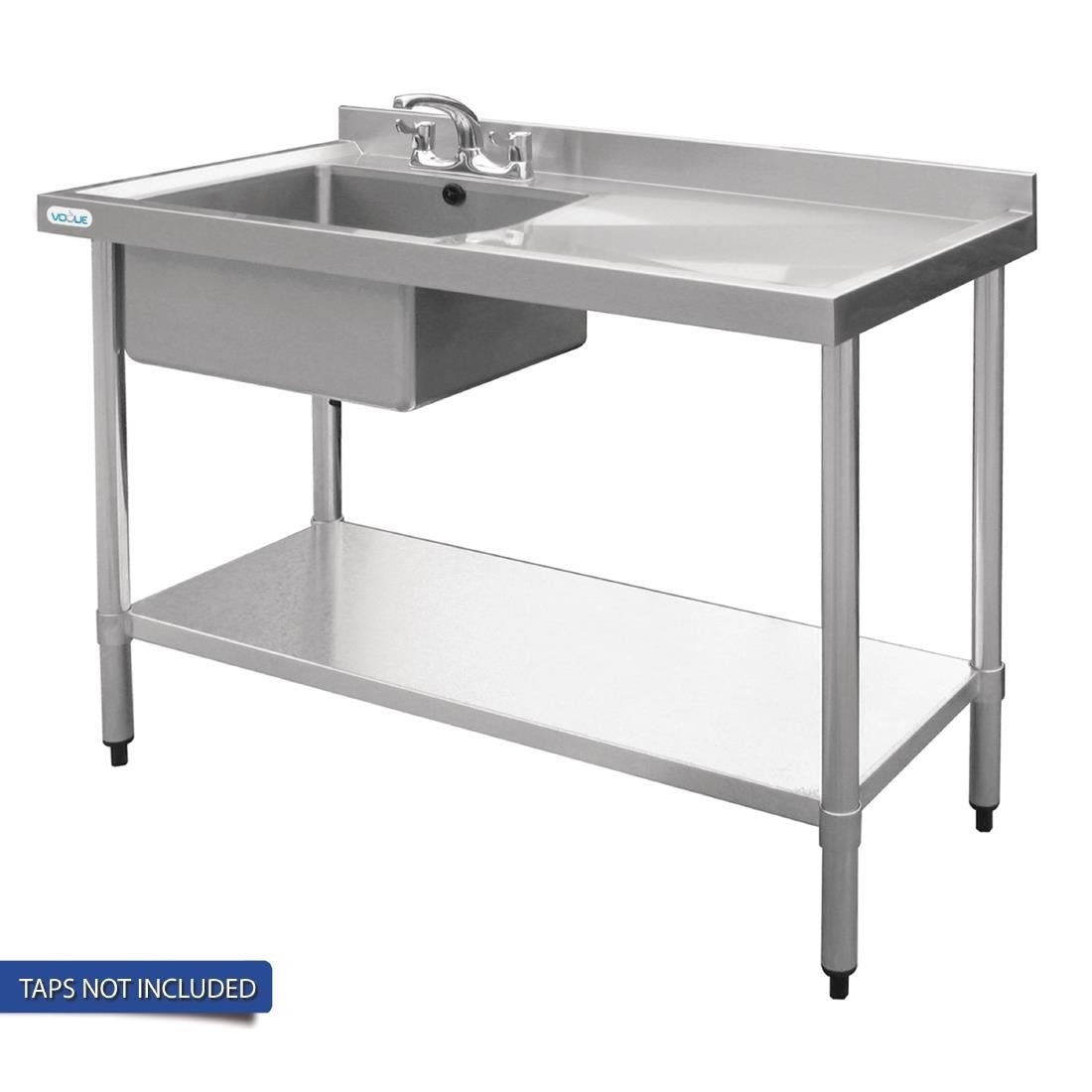 Vogue Single Bowl Sink R/H Drainer - 1000mm x700mm 90mm Drain HC912 Mattys