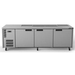 Emerald - Three Door Stainless Steel Under Counter Refrigerator HE3USS Mattys