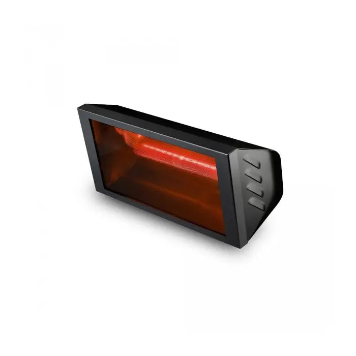 Varmatec RADIANT BLACK Single Infrared Wall-Mounted Heater with Corrosion-Resistant Black Waterproof Design and On/Off Switch Controls Mattys