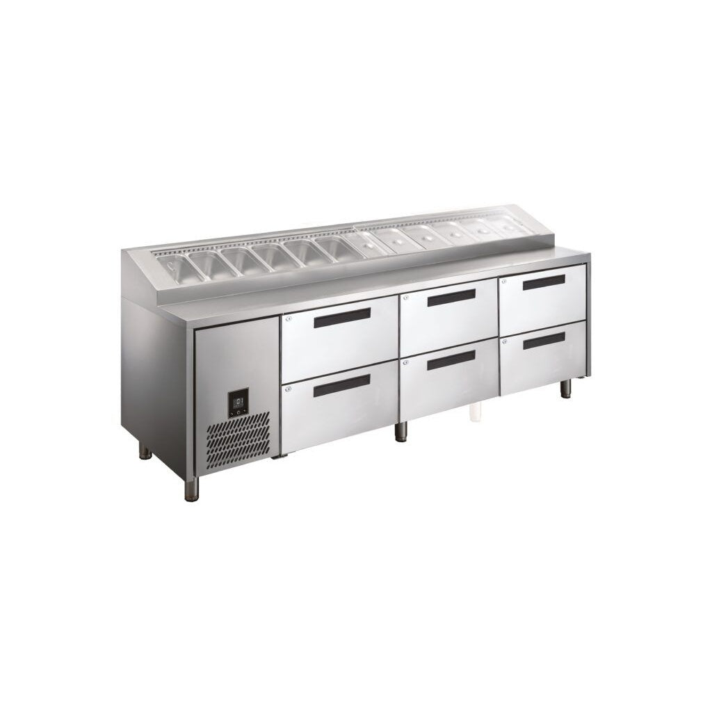 Glacian HPB2476DD 760mm Deep Drawer S/S Pizza Prep Fridge Mattys