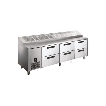 Glacian HPB2476DD 760mm Deep Drawer S/S Pizza Prep Fridge Mattys