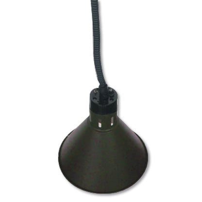 F.E.D. Benchstar Pull down heat lamp black 270mm Round HYWBL08 Mattys