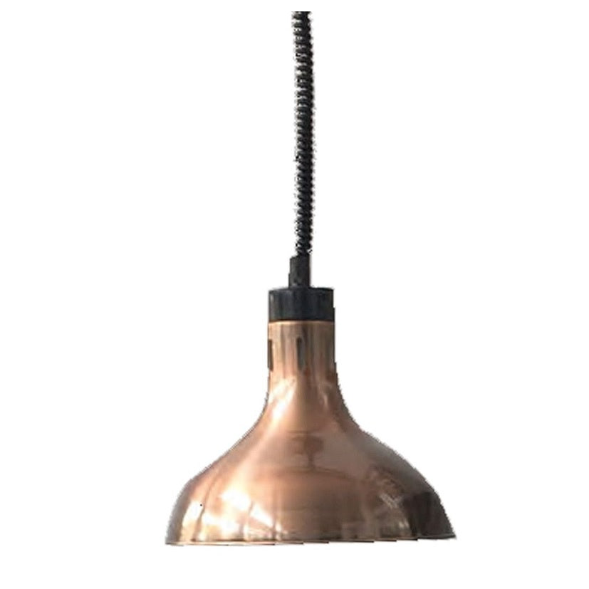 F.E.D. Benchstar Pull Down Heat Lamp Antique Copper 290mm Round HYWCL12 Mattys