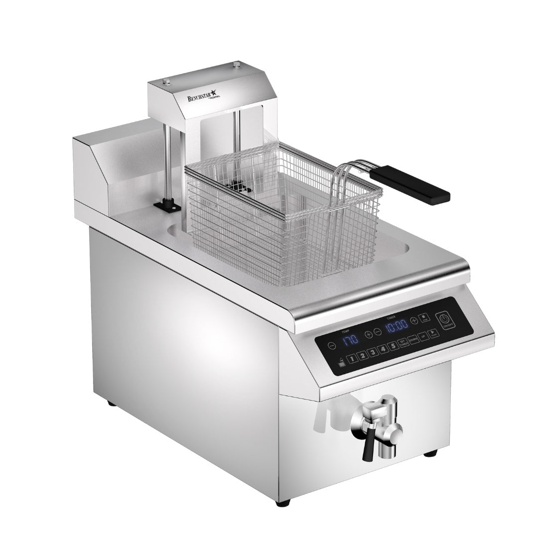 Benchstar Single Tank Auto Lifting Induction Fryer - IF3500S-AL Benchstar