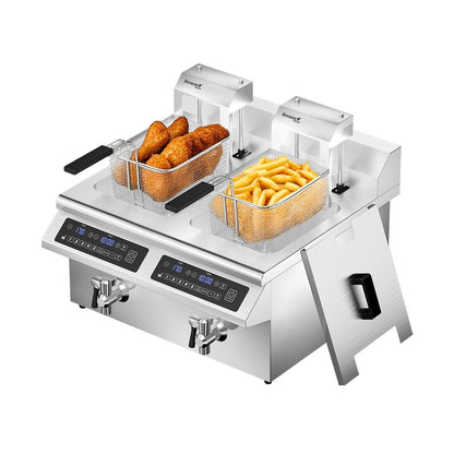 Benchstar Double Tanks Auto Lifting Induction Fryer - IF7000D-AL Benchstar