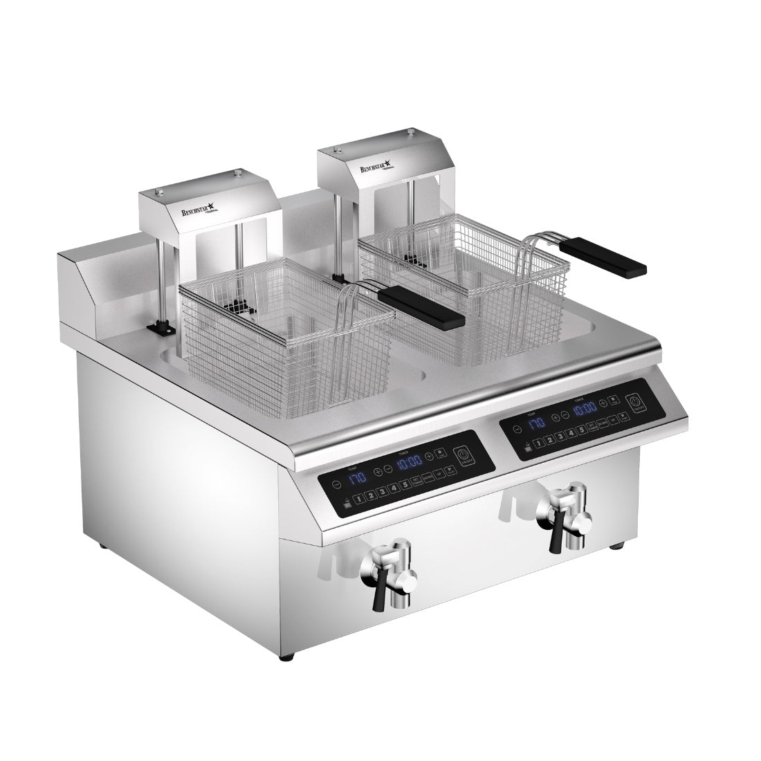 Benchstar Double Tanks Auto Lifting Induction Fryer - IF7000D-AL Benchstar