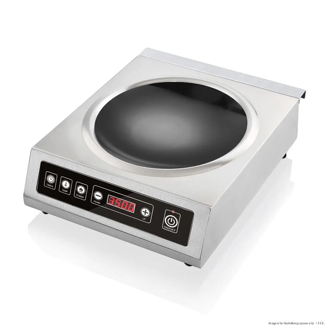 F.E.D. Benchstar IW350 Stainless Steel Induction Wok w/ LED Display Mattys