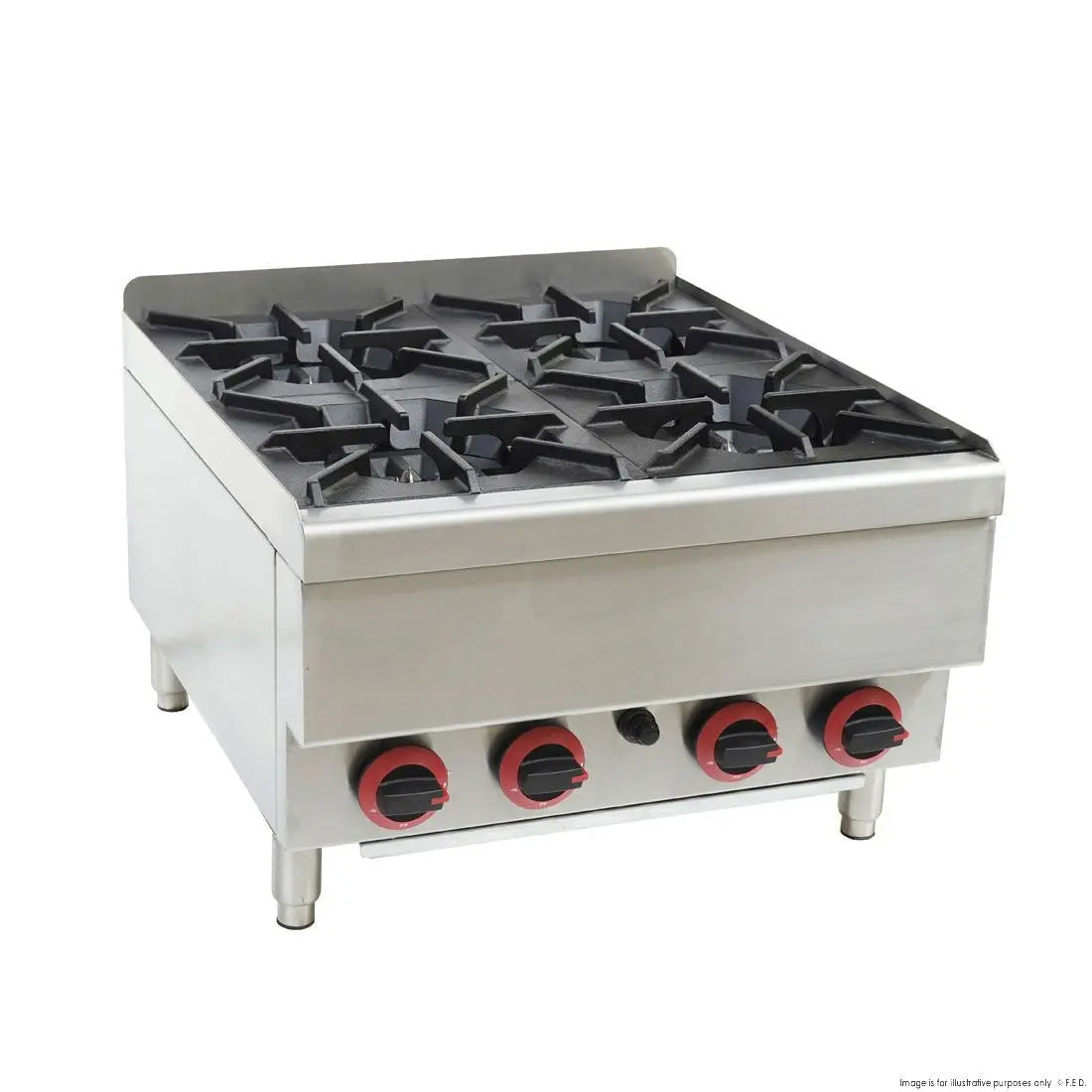 F.E.D. JUS-TR-4 - GASMAX Benchtop Natural Gas 4 Burner Cooktop Mattys