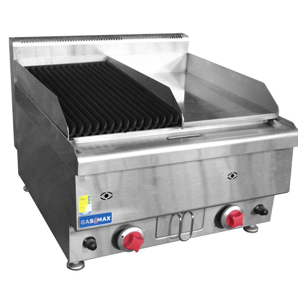 F.E.D GASMAX- Benchtop LPG Gas Combo 1/2 Char & 1/2 Griddle - JUS-TRGH60ELPG Mattys