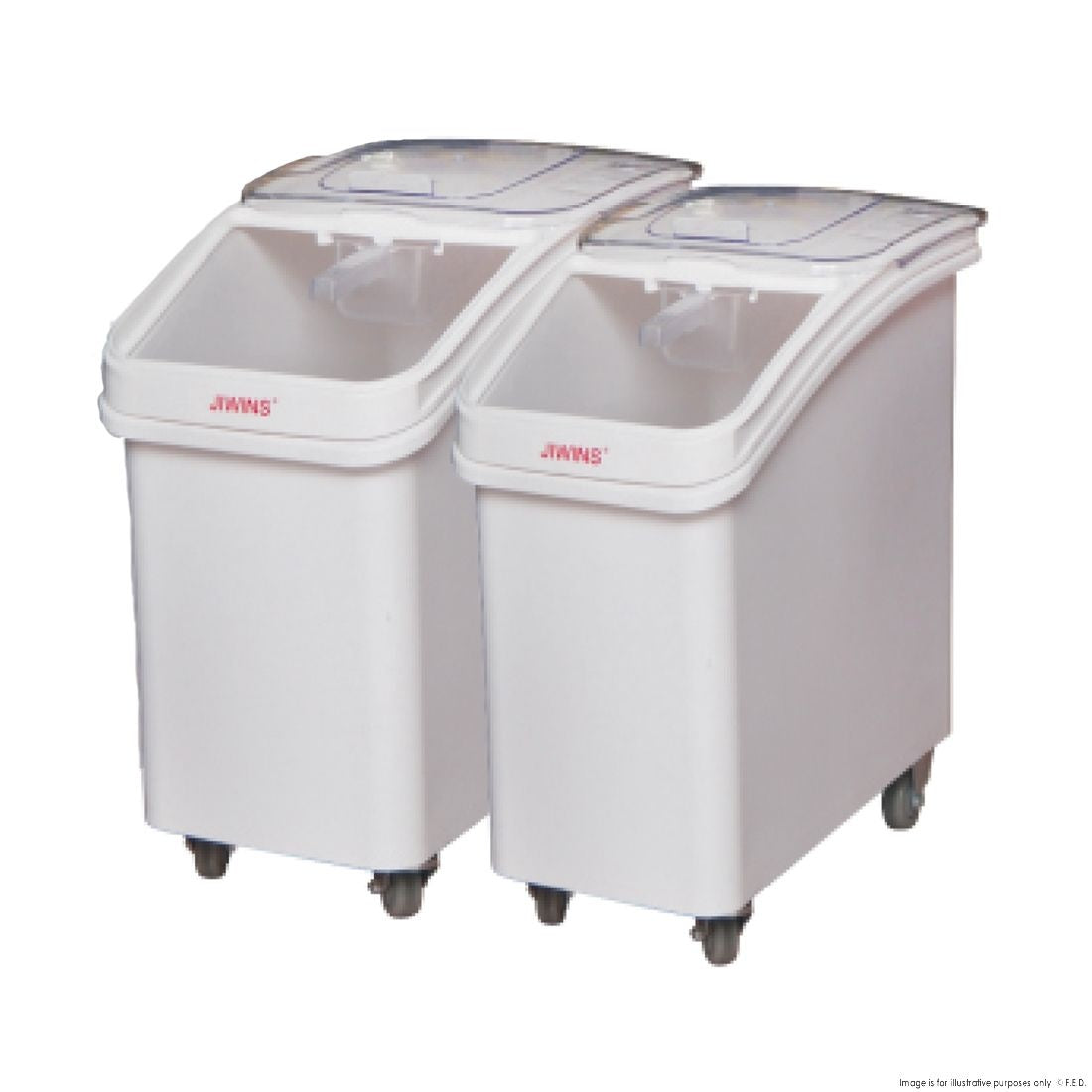 F.E.D. Food Tek Food And Ingredients Bin On Castors 81L - JW-S81 Mattys