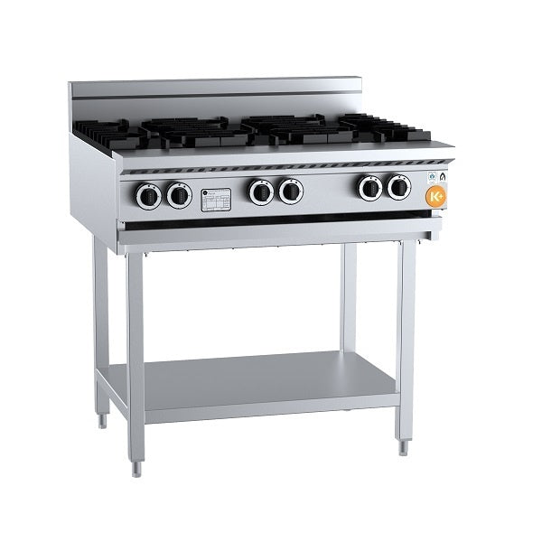 K+ KBT-SB6 Gas Six Burner Boiling Top on Leg Stand Mattys