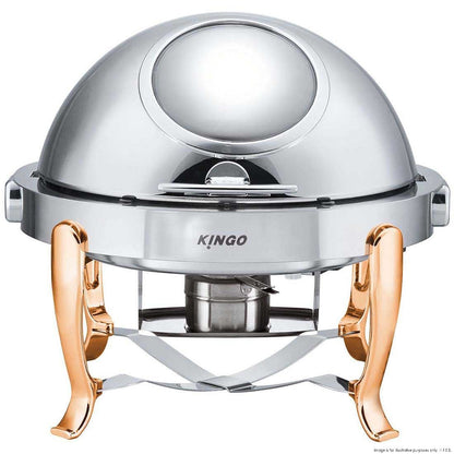 KGS6803 Round Chafing Dish with Gilt Legs Mattys