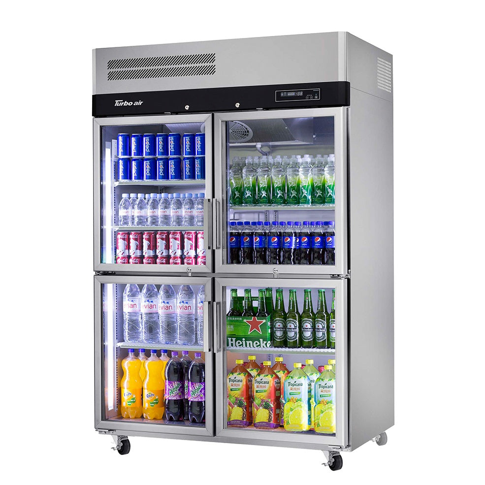 Turbo Air 4 x Half Glass Door Top Mount Display Fridge 1215L KR45-4G-N(HC) Mattys
