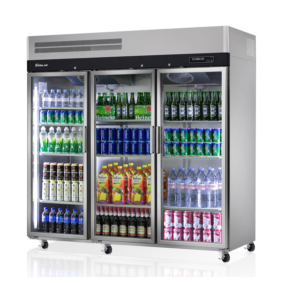 Turbo Air 3 Glass Door Top Mount Display Fridge 1876L KR65-3G-N(HC) Mattys