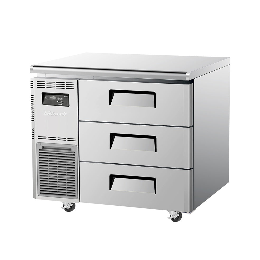 Turbo Air Undercounter 3 Drawer Freezer - 900mm wide KUF9-3D-3-N(HC) Mattys