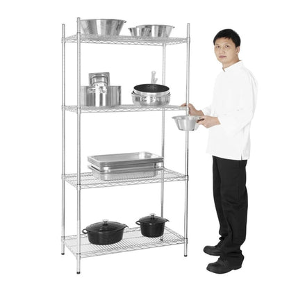 Shelving Vogue 4 Tier Wire Shelving Kit 910x460mm - L927 Vogue