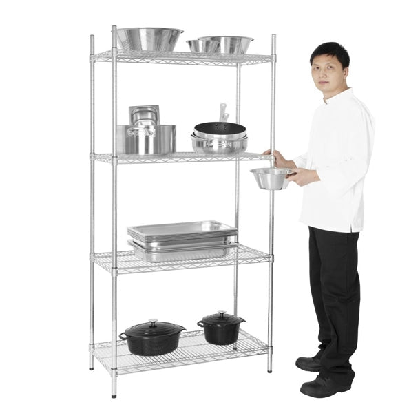 Shelving Vogue 4 Tier Wire Shelving Kit 910x460mm - L927 Vogue