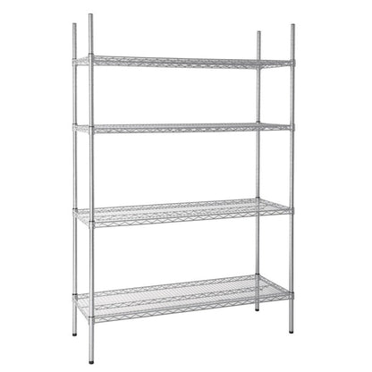 Shelving Vogue 4 Tier Wire Shelving Kit 1220x460mm - L928 Vogue