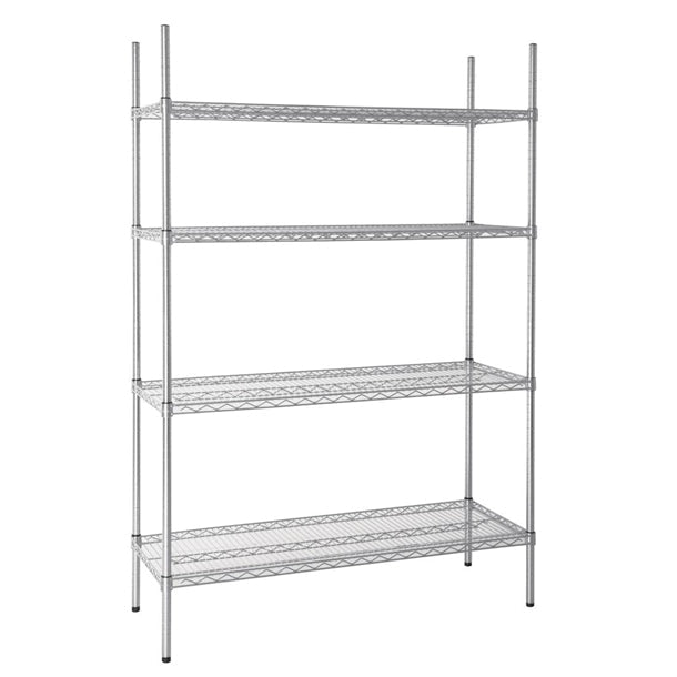 Shelving Vogue 4 Tier Wire Shelving Kit 1220x460mm - L928 Vogue