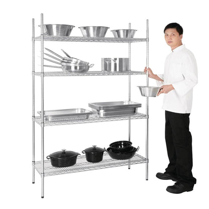 Shelving Vogue 4 Tier Wire Shelving Kit 1220x460mm - L928 Vogue