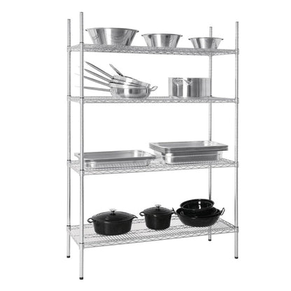 Shelving Vogue 4 Tier Wire Shelving Kit 1220x460mm - L928 Vogue