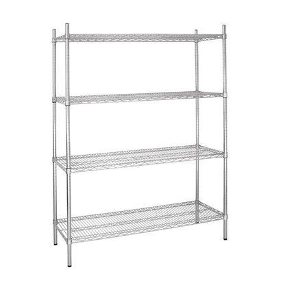 Shelving Vogue 4 Tier Wire Shelving Kit 1525x460mm - L929 Vogue