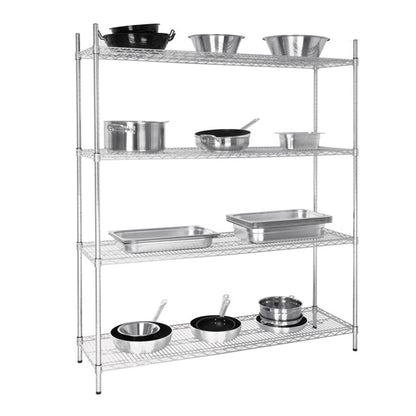 Shelving Vogue 4 Tier Wire Shelving Kit 1525x460mm - L929 Vogue