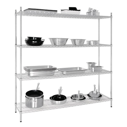 Shelving Vogue 4 Tier Wire Shelving Kit 1830x460mm - L939 Vogue