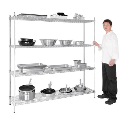 Shelving Vogue 4 Tier Wire Shelving Kit 1830x460mm - L939 Vogue