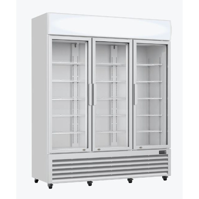 F.E.D. Thermaster 1200L LG-1203P Three Glass Door Colourbond Upright Drink Fridge Mattys