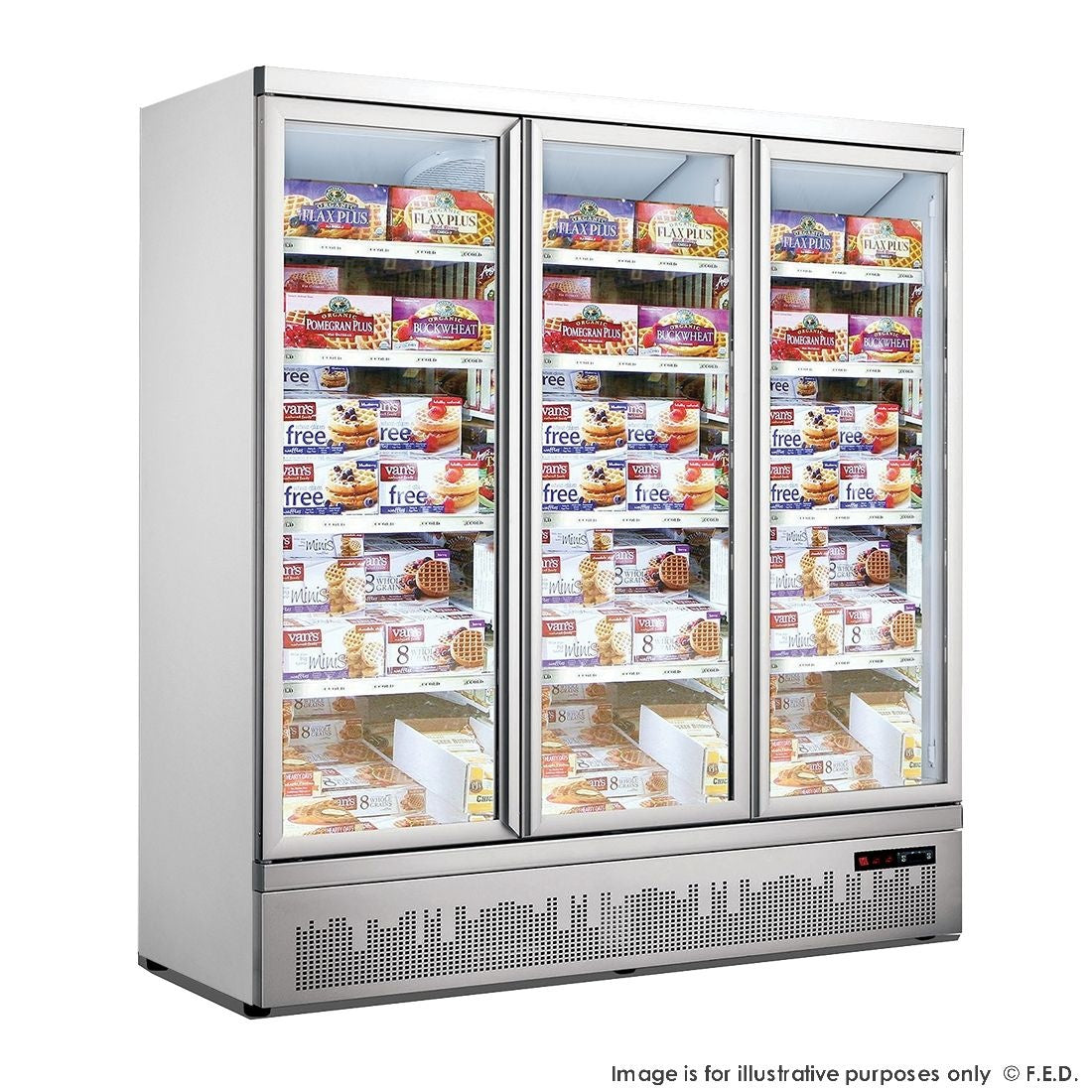 F.E.D. Temperate Thermaster LG-1500GBMF Triple Door Supermarket Freezer Mattys