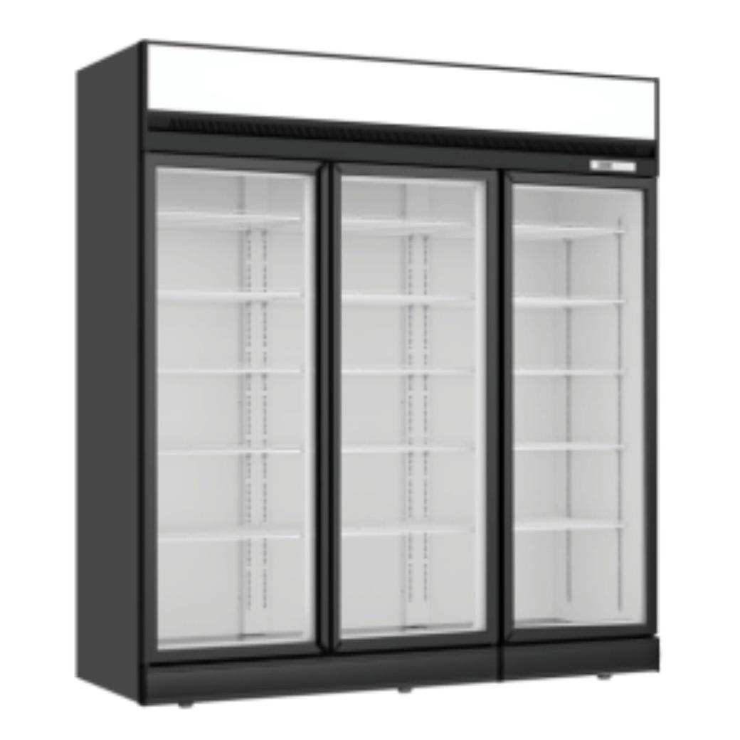 F.E.D Thermaster Black Upright Three Glass Door Freezer - LG-1563DF Mattys