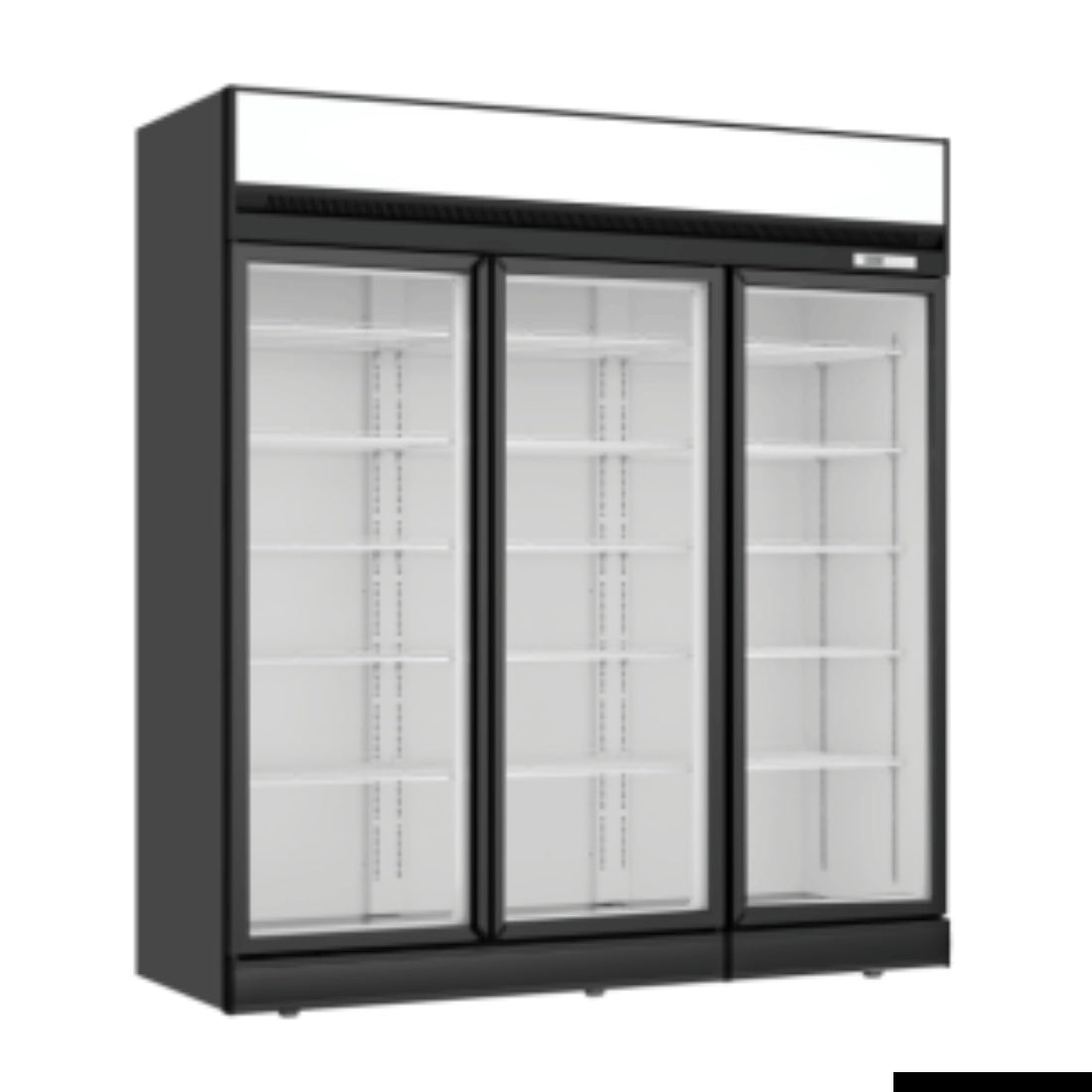 F.E.D Thermaster LG-1563DF Black Upright Three Glass Door Freezer