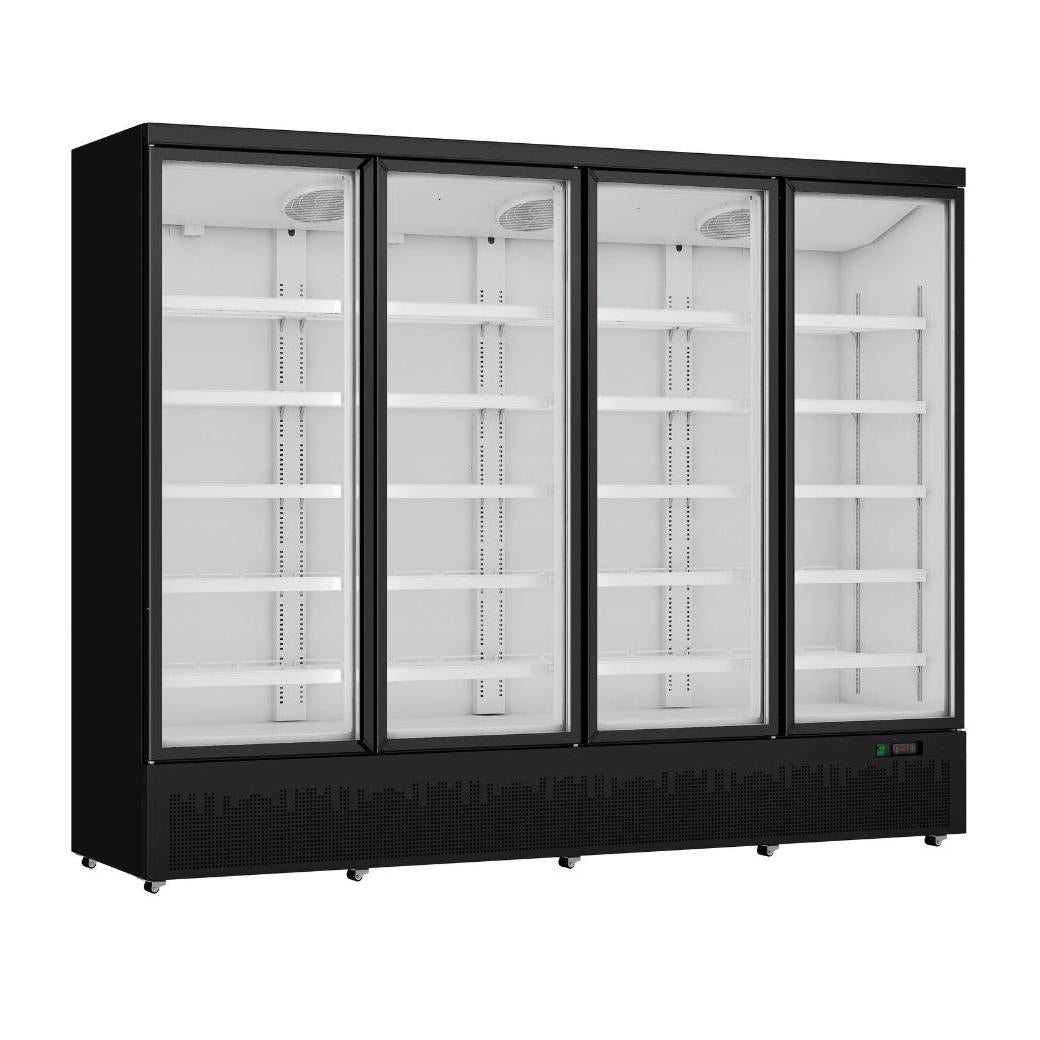 F.E.D Thermaster Four Door Supermarket Fridge Black - LG-2200BGBM Mattys
