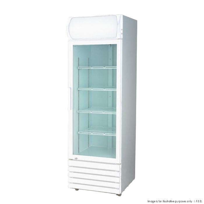 F.E.D. Thermaster LG-370P 370L Single Glass Door Colourbond Upright Drink Fridge Mattys