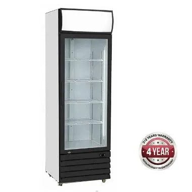 Single Glass Door Black Colourbond Upright Drink Fridge - LG-540BG Mattys