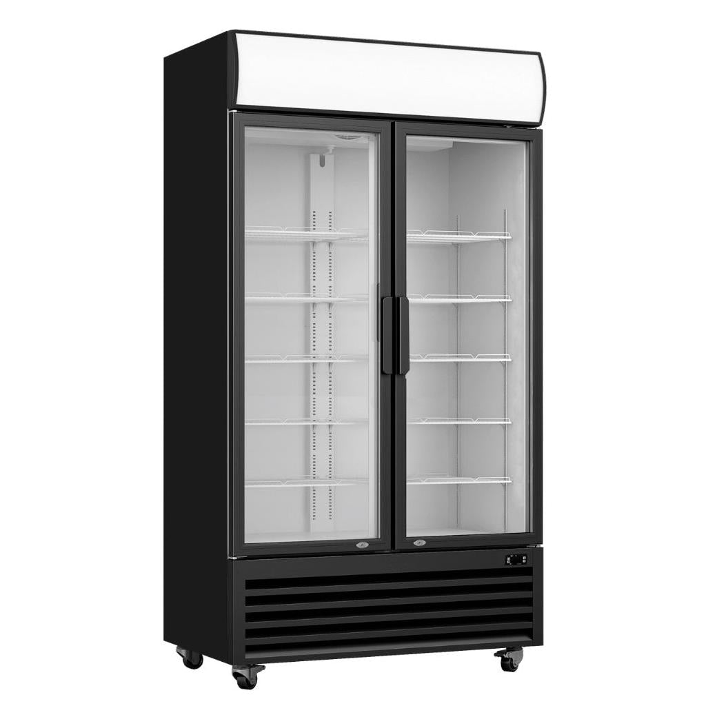 F.E.D Thermaster Two Glass Door Colourbond Upright Drink Fridge - LG-730BP Mattys